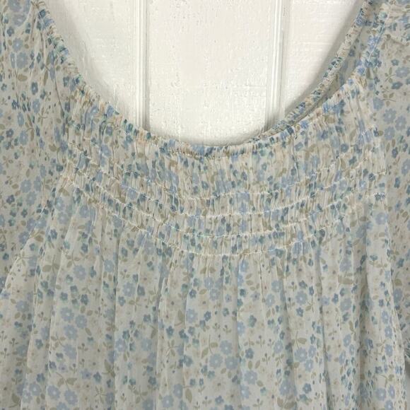 Giusy Women Silk 3/4 Sleeve Off Shoulder Blouse Top Fairy Romantic Blue Small - Picture 5 of 9